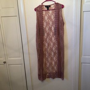 Beautiful long lace vest